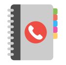 Phone book icon. Telephone directory symbol. Modern flat icon design for perfect web and mobile applications.